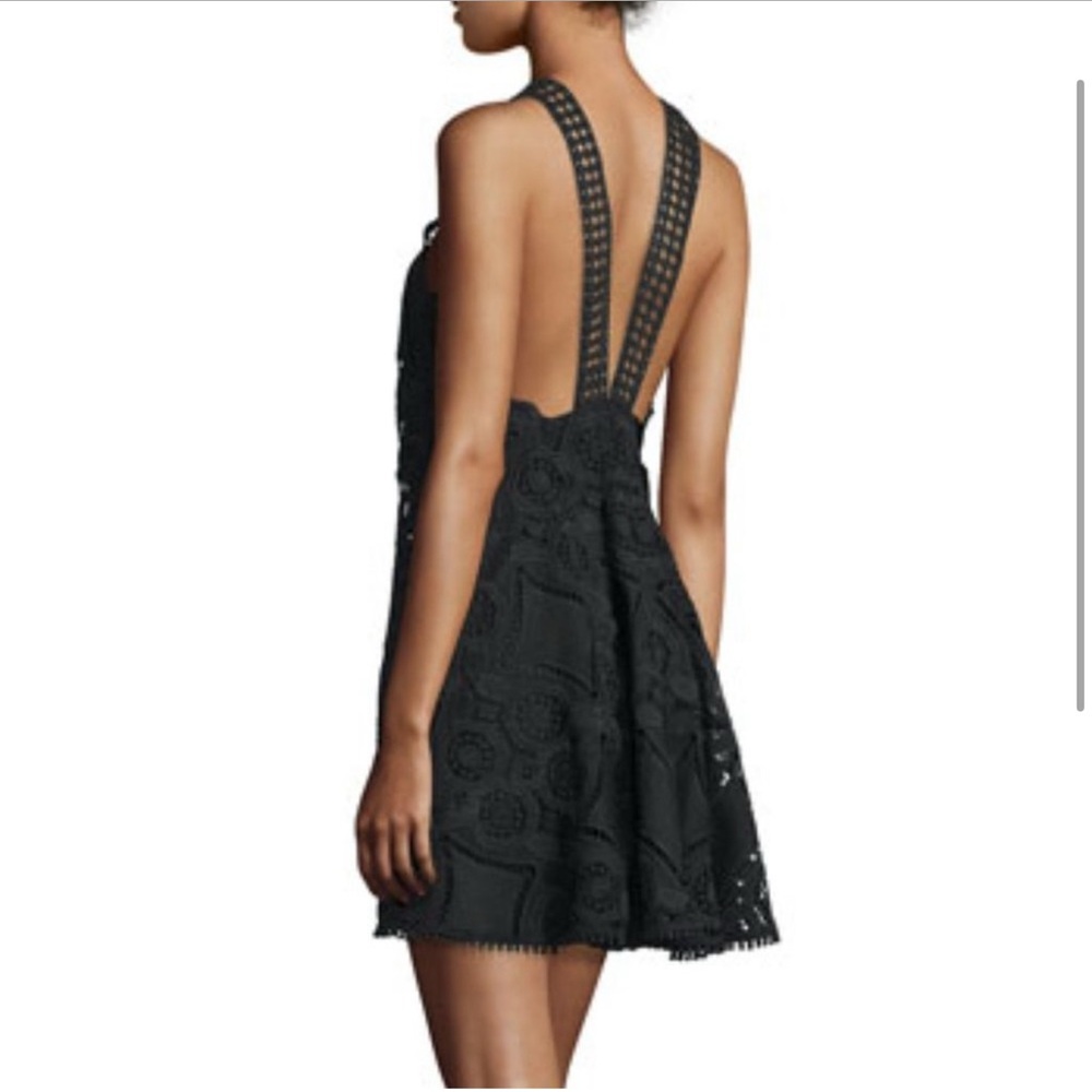Alexis Black Backless Lace Dress